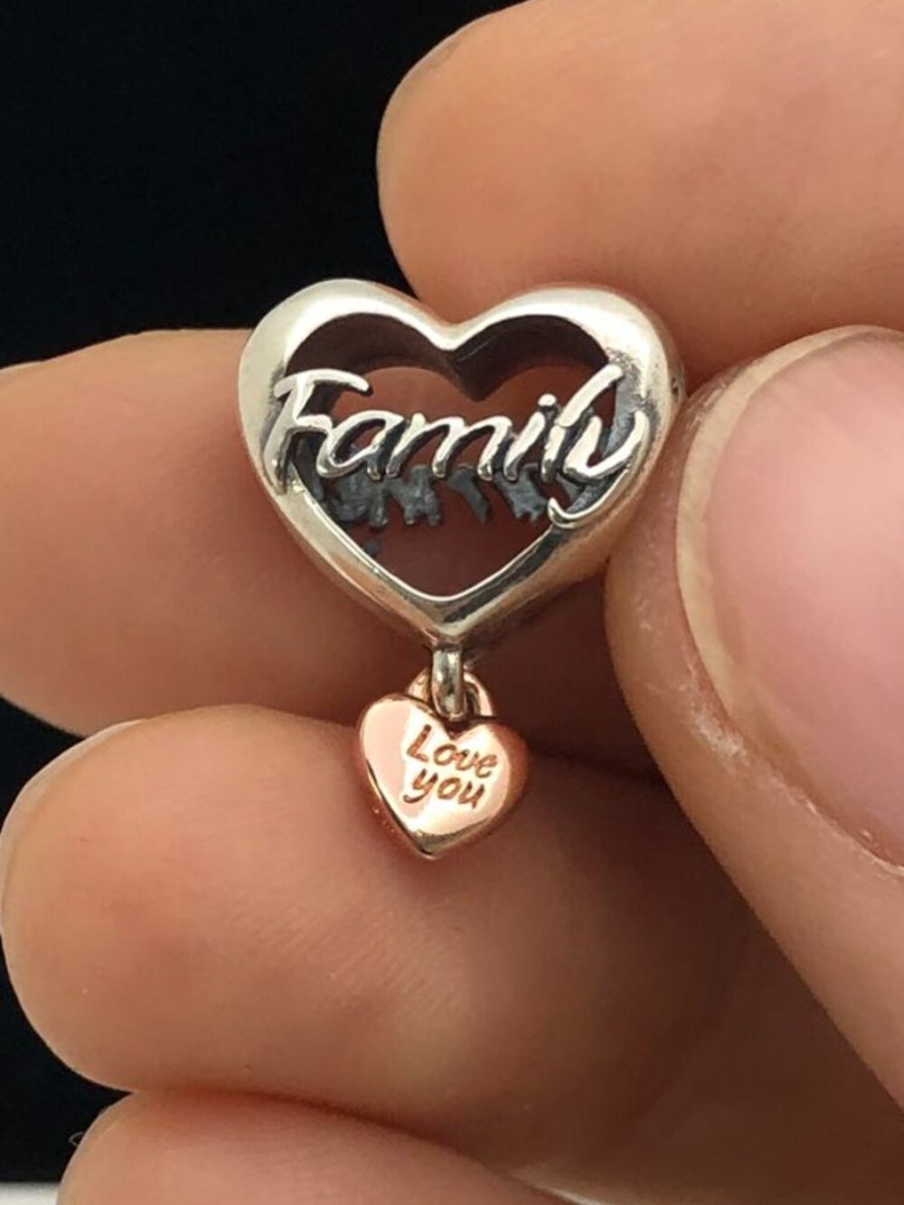 ✨🔥Pandora Love You Family Heart Charm